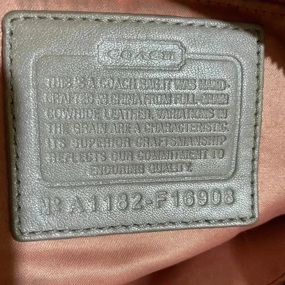 Coach grey leather satchel handbag - Picture 6 of 12